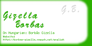 gizella borbas business card
