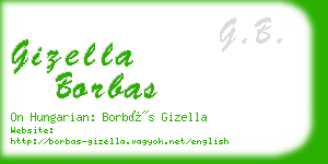 gizella borbas business card